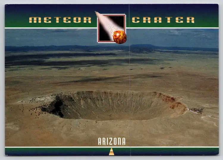 Postcard Meteor Crater Northern Arizona Barringer Crater Meteorite Impact Site - 11064