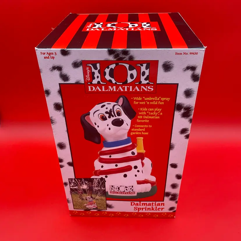 Disney 101 Dalmatians 13" Dalmatian Sprinkler - VTG 1996 New Old Stock