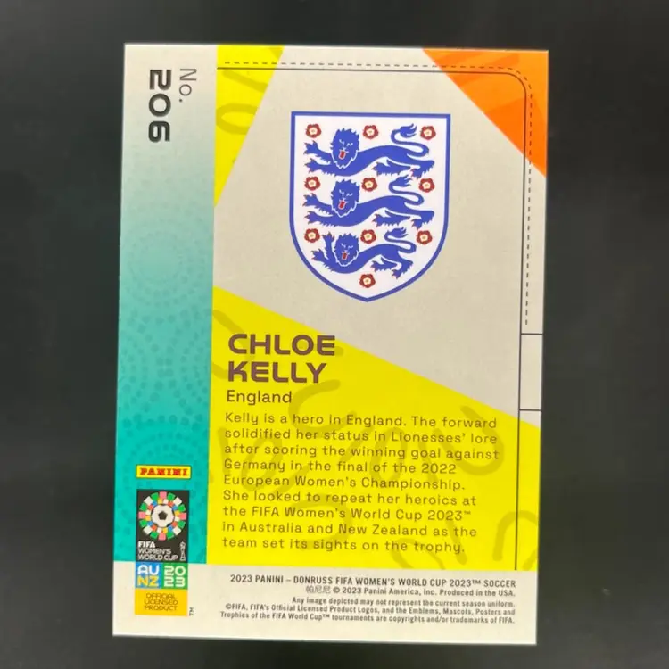 Chloe Kelly 2023 Panini Donruss Womens World Cup #206 SP England Soccer Card