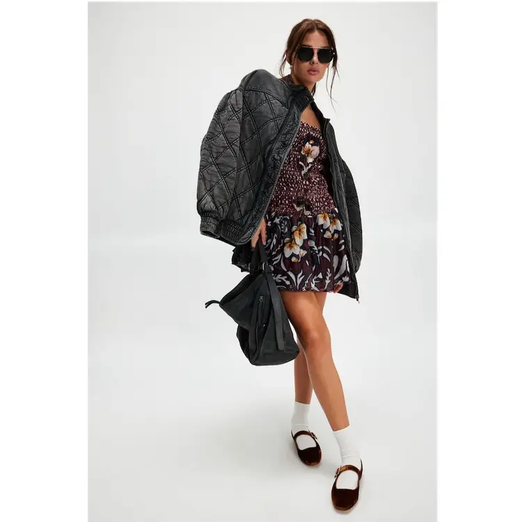 NWT FREE PEOPLE BALI AVELINE VELVET MINI DRESS