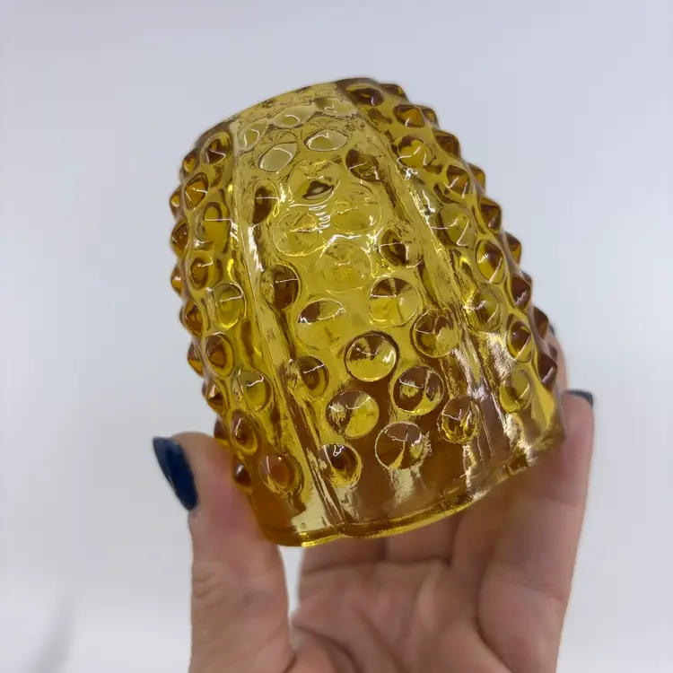 Fenton Amber Hobnail Fairy Lamp 4.5” Read