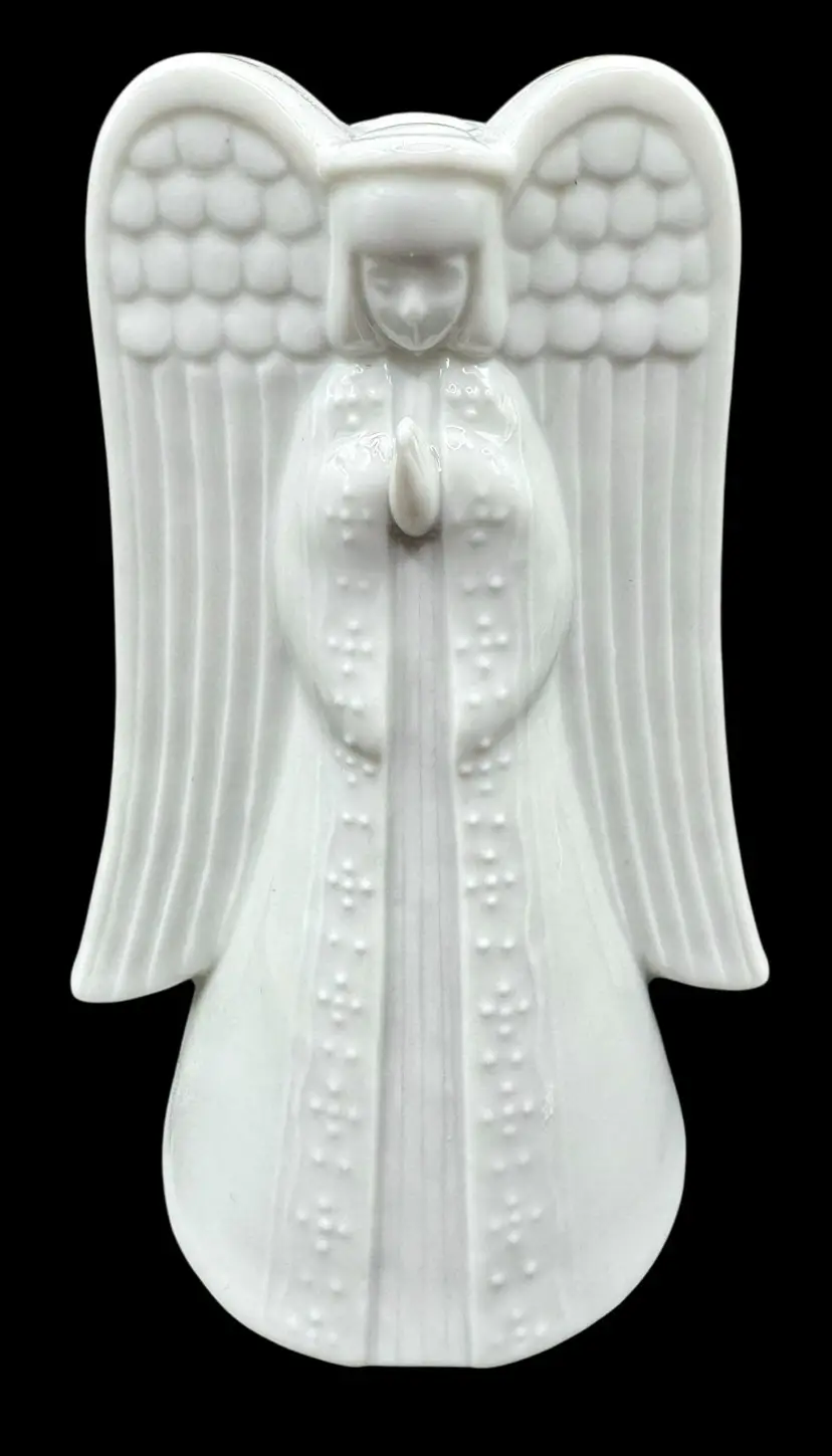 Vintage Midwest Japan Music Spinning Angel Figurine ‘O Come Let Us Adore Him’