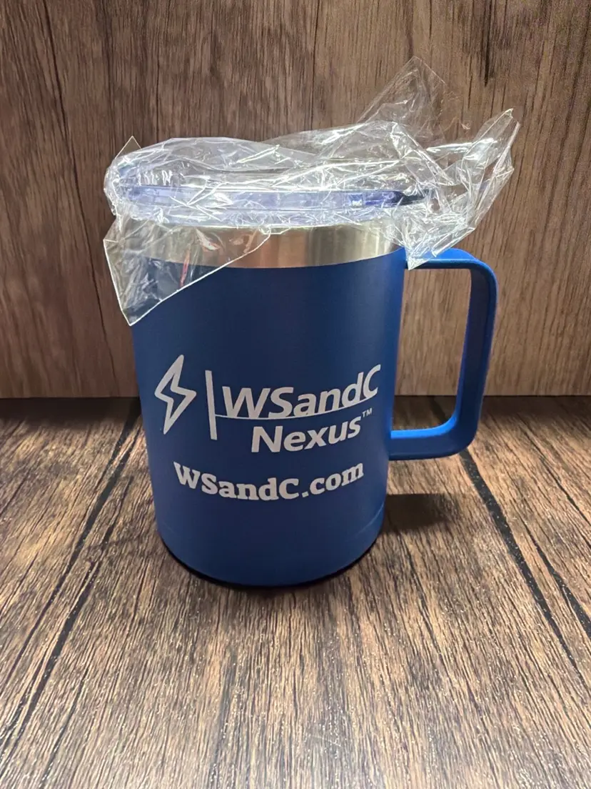 WSandC Nexus™ 14 oz Stainless Steel Camp Mug with Lid – Blue
Simple. Durable. Ready for coffee time.