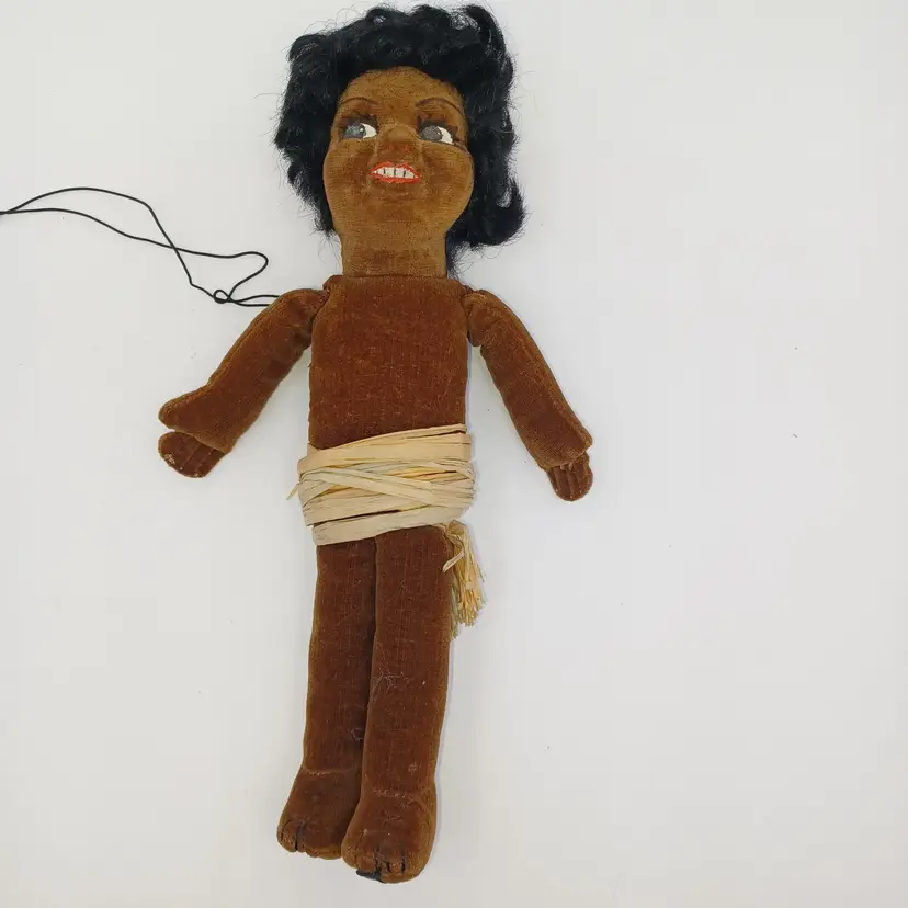 Vintage Nora Wellings Islander doll Circa 1926 Velveteen hand-painted face