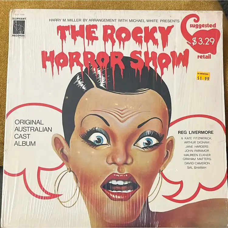 THE ROCKY HORROR SHOW, LP 1975, Original Australian Cast NM/VG+ Elephant Record