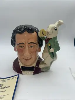 Royal Doulton Lewis Carroll D7096 Jug 1998 Character Jug of the Year w/ COA