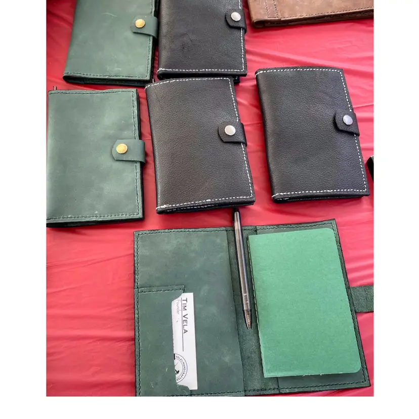 LEATHER NOTEBOOK COVER W/ NOTEBOOK 4.5" X 6.5"