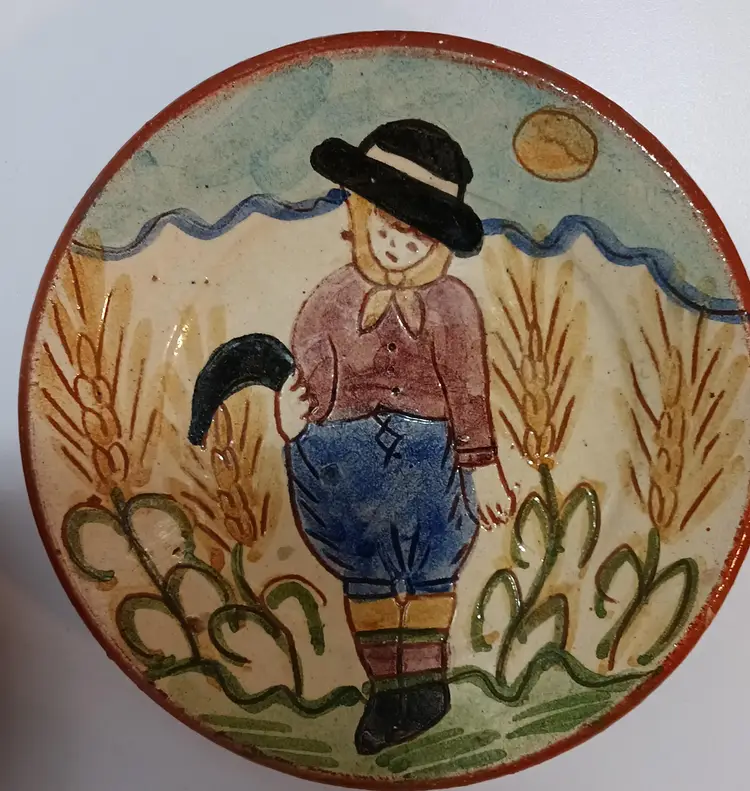 Terracotta Decorative Plates Handmade And Hand painted; Set Of 4