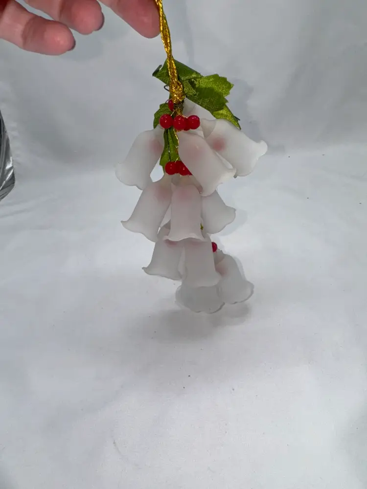 VTG Blown Glass Foxtail Christmas Ornament/bells