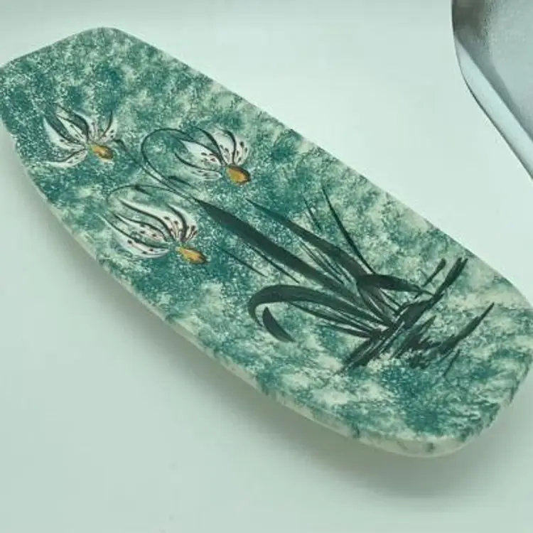 Brastoff Style MCM Vintage Ceramic Tray Roger 1965 COOL!