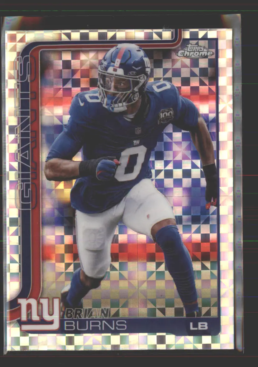 Brian Burns 2025 Topps Chrome X-Fractor #234 - (142) - New York Giants