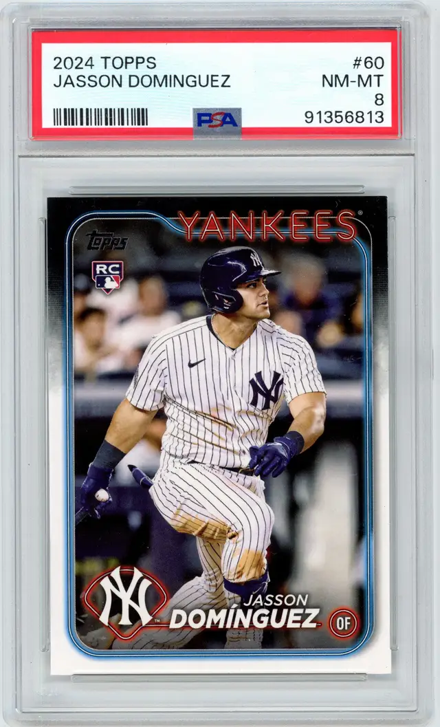 2024 Topps JASSON DOMINGUEZ RC Rookie #60 YANKEES PSA 8 NM-MT