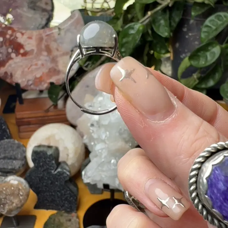 Labradorite Ring Adjustable 5.25-7.5 30a