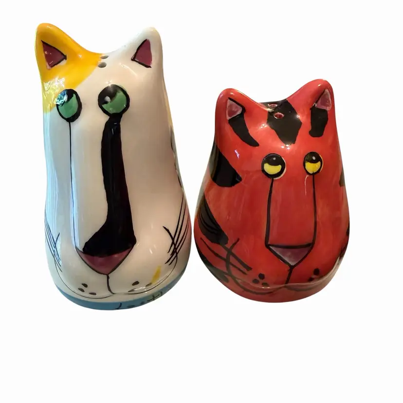 Vintage Catzilla Salt & Pepper Shakers Orange Tabby Cat Kitten