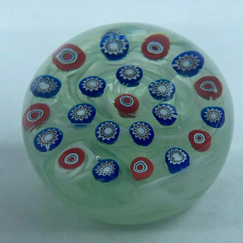 Gentile Paperweight Millefiori 1975 Makers Mark On Bottom 3.5”