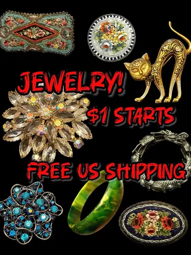 Micro Mosaics, Bakelite, Rhinestones, Damascene!