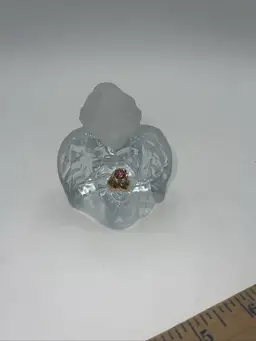 Fenton glass paperweight angel October Birthstone hand frosted head Figurine