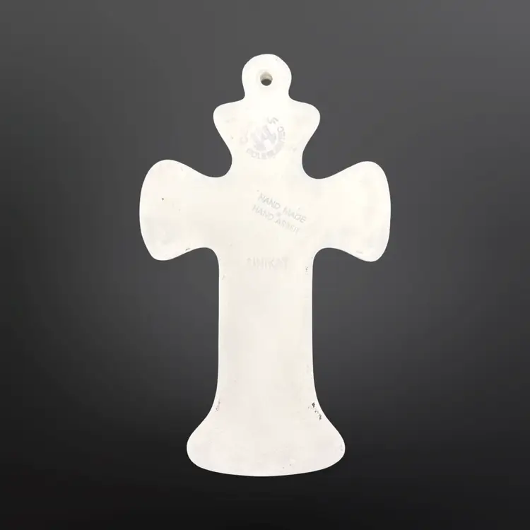 Polish Pottery Cross Hand Made Unikat