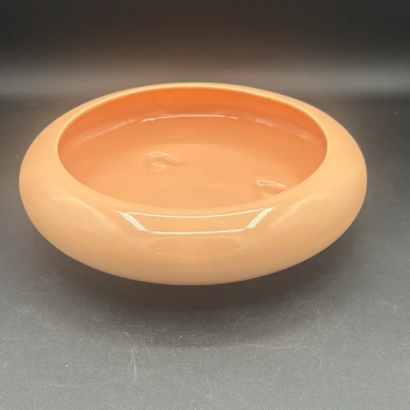 Vintage planter - Cookson Pottery shallow bowl peach
