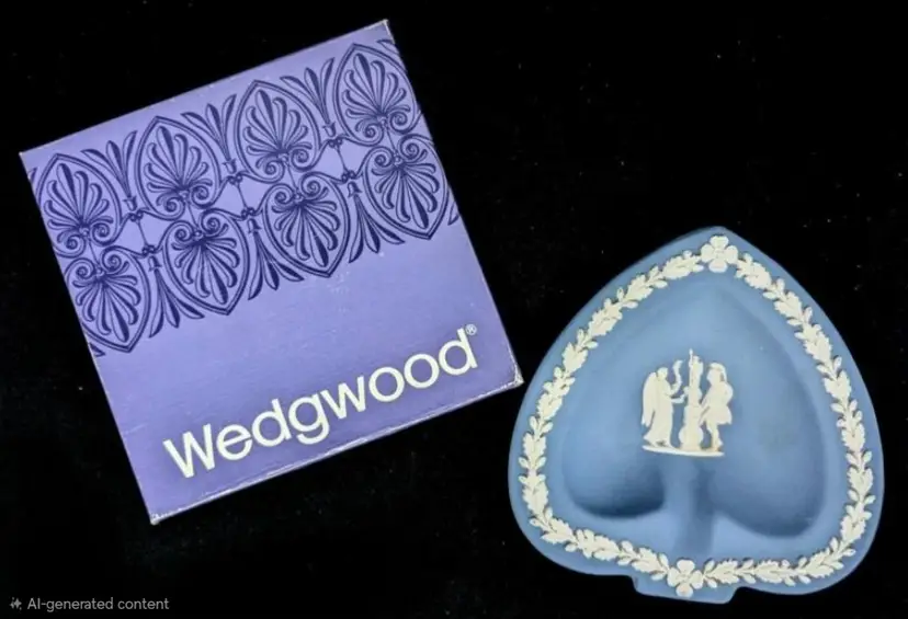 Wedgewood Jasperware (Pale Blue) Sweet Dish - Spade Shape