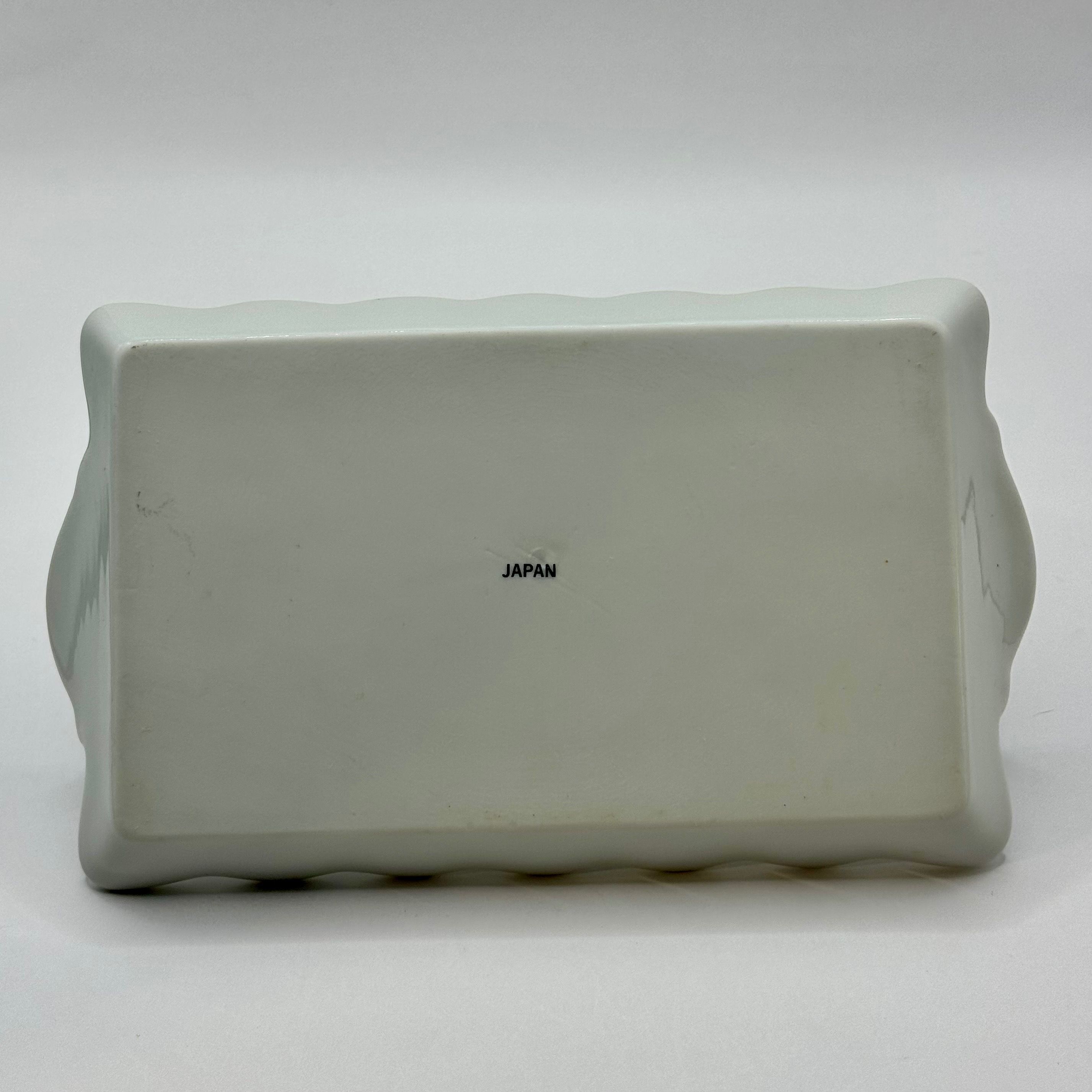 Niknax · Vintage Floral Ceramic Trinket Tray, Blue Morning Glory