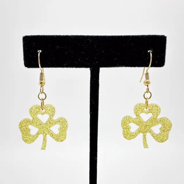 Resin Clover Earrings St. Patrick's Day Handmade