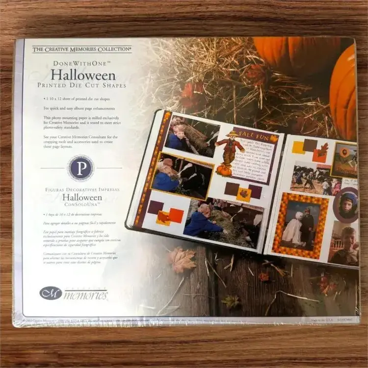 Creative Memories Collection DoneWithOne HALLOWEEN Fall Printed Die Cut Shapes Scrapbooking Junk Journaling NEW SEALED