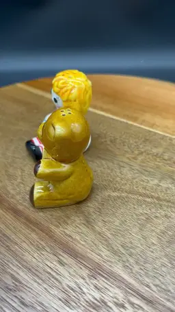 Vintage Avon Ceramic Raggedy Ann Doll and Teddy Bear Salt & Pepper Shakers - 1970s