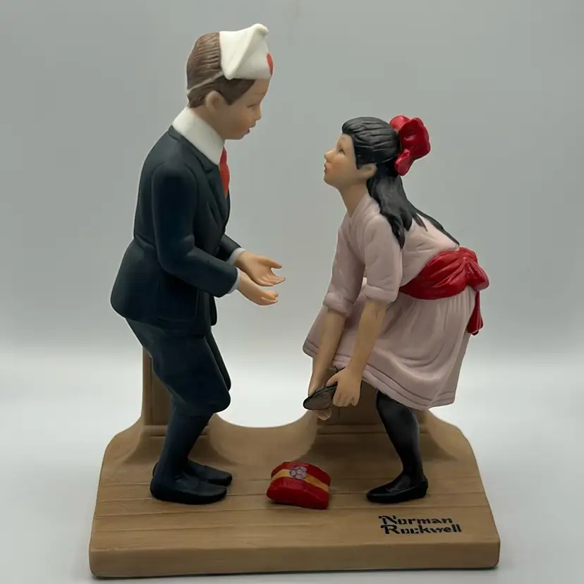 Norman Rockwell First Dance Porcelain Figurine 1980