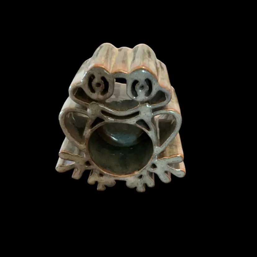 Bay Pottery Candle Pots Happy Frog Votive/Tea Light Candle Holder 2.5” x 4”x 4”
