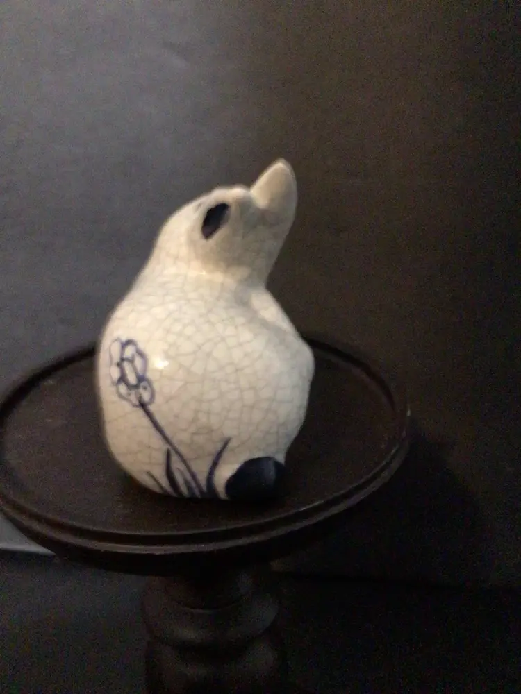 Dedham Pottery Potting Shed “Bunny Scratching His Ear”