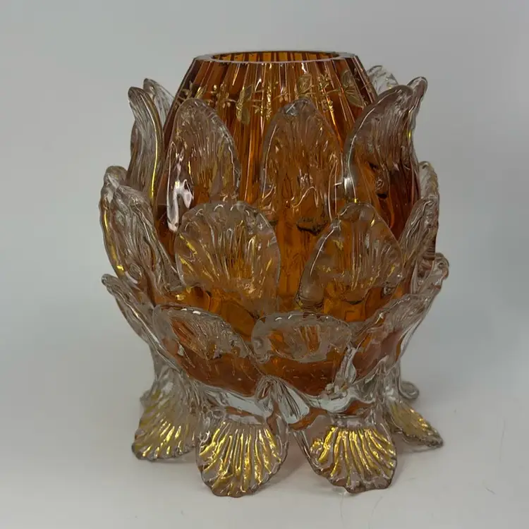 Antique Stevens & Williams Cranberry Glass Rose Bowl 4.5”