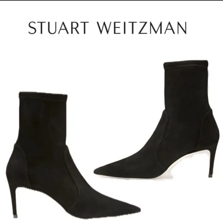 STUART WEITZMAN - SUEDE STUART POWER BOOTIE size 9.5