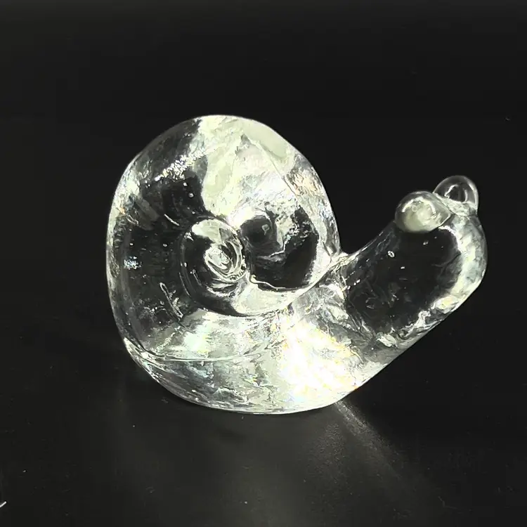 Art Glass Paperweight Snail