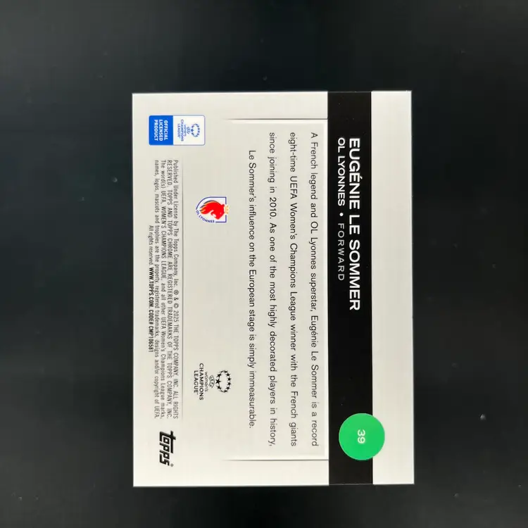 Eugenie Le Sommer 2024/25 Topps Chrome Blue /150 Soccer Card