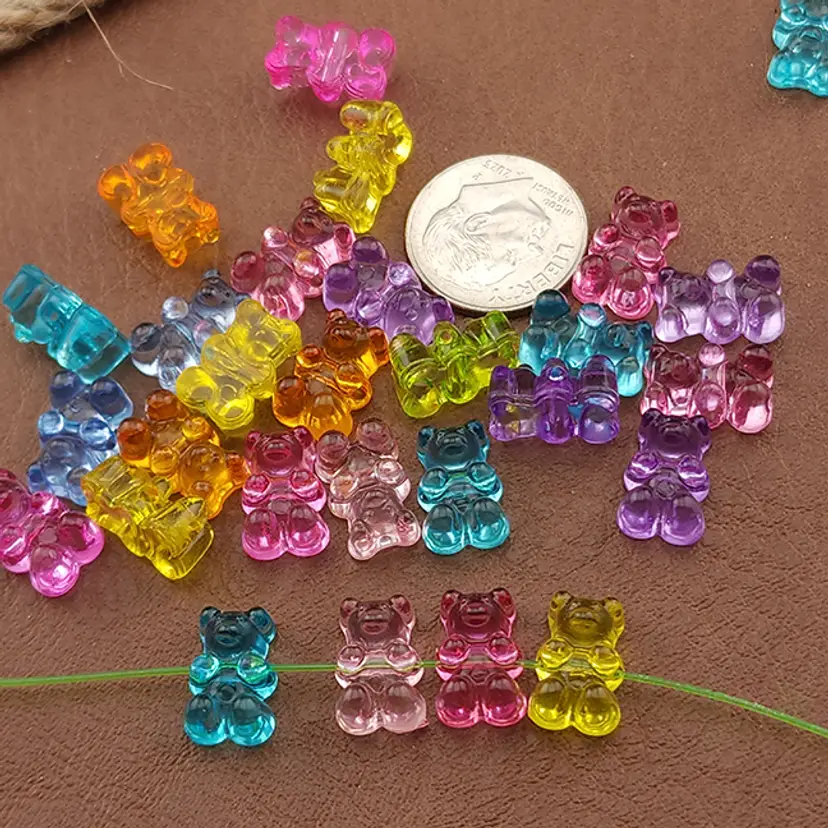 36pcs Acrylic Bear Beads #BC119