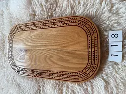 Rectangle Oak Cribbage Board - 118