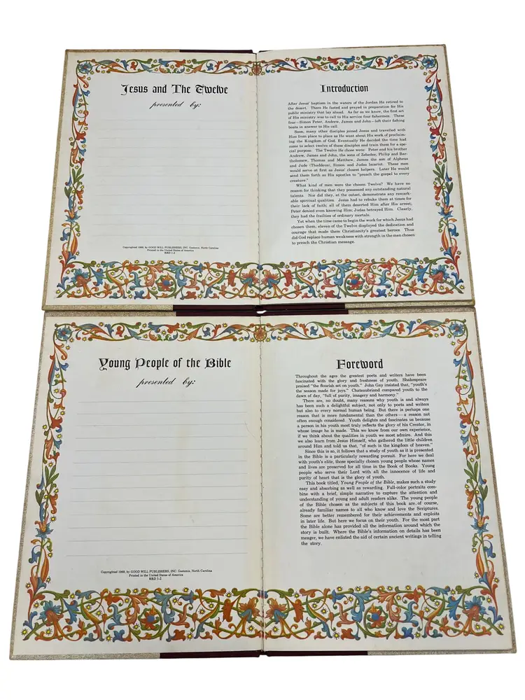 1969 Good Will Publishers Jesus And The Twelve & Young People Of The Bible Books