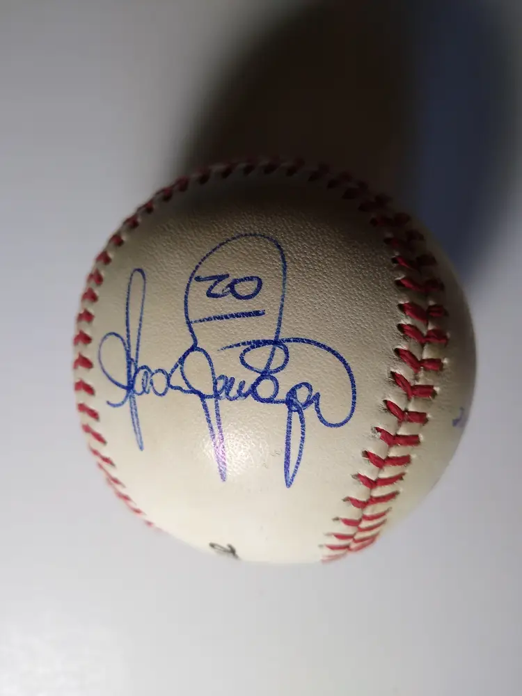 Rich Monteleone Bernie Williams Plus Unknown Player Autographed Baseball Yankees