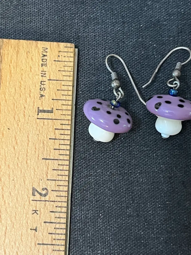 Cute Mushroom Earrings With Sterling Silver