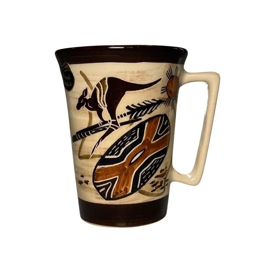 Handmade Studio Pottery The Little Sydney Pottery Small Hand Painted Coffee Mug 6oz