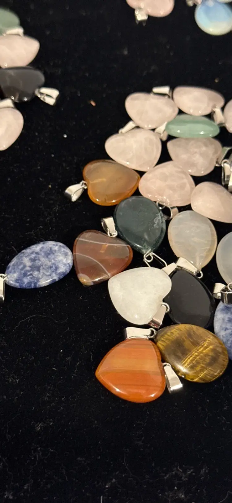 100 Polished Stone Necklace Pendants