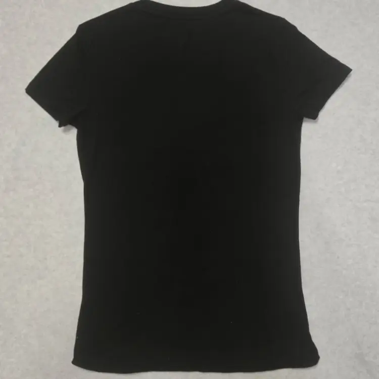 Aeropostale T-Shirt Womens M Black NYC Script Short Sleeve Top