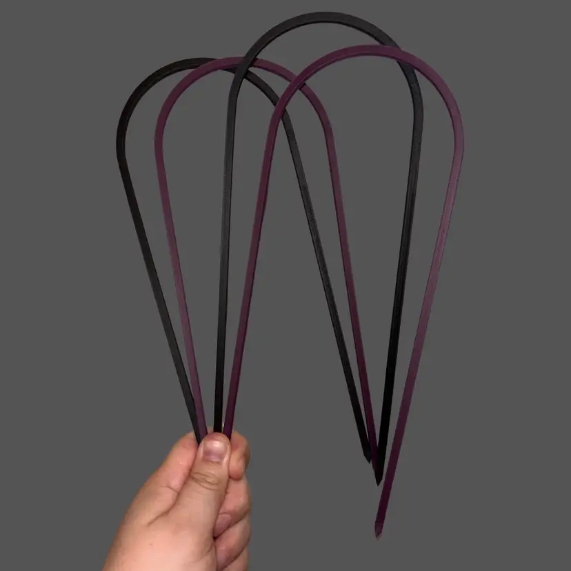 (4-pack) 9 inch arch trellis in Plum & Black