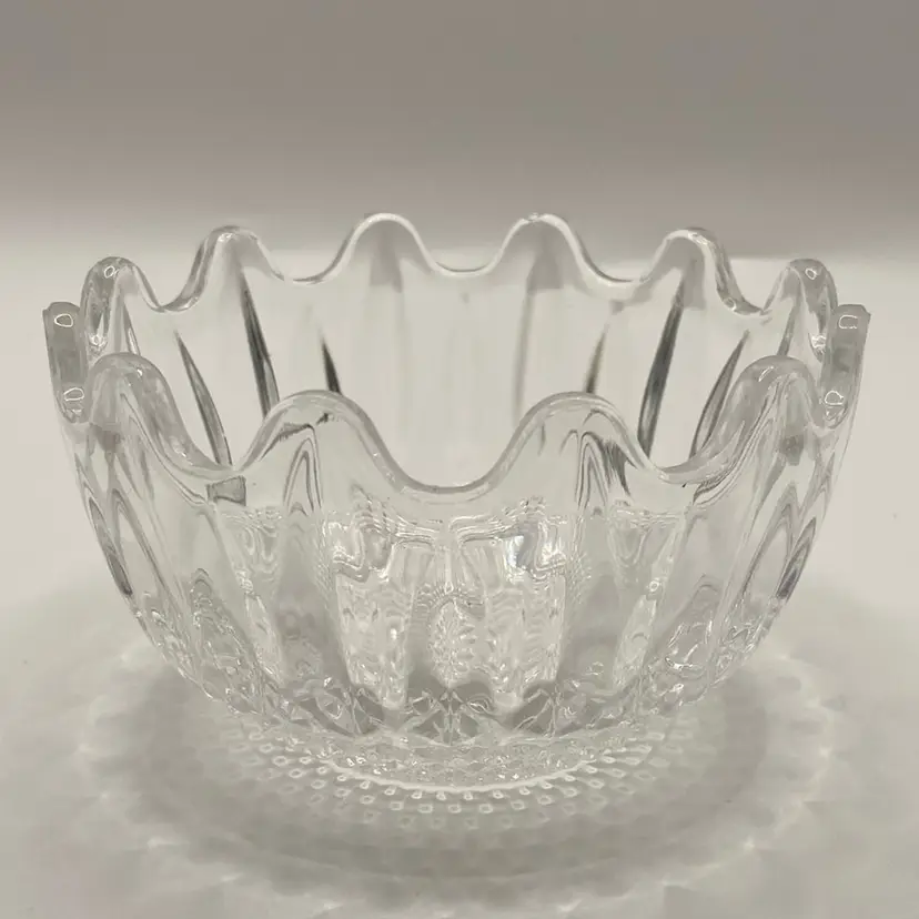 Scalloped Edge Glass Candy Or Trinket Dish