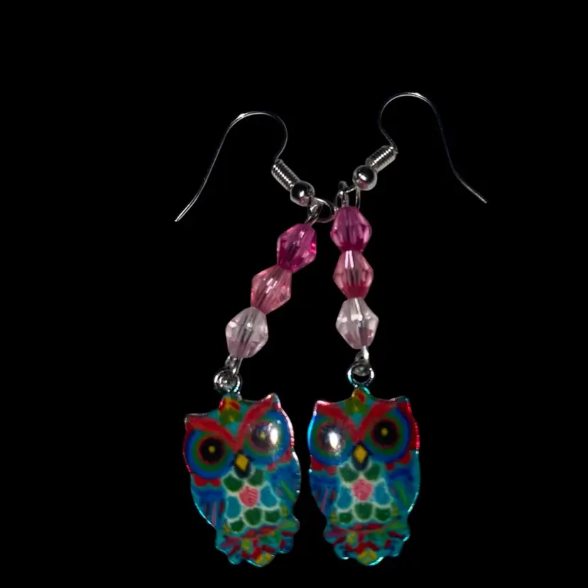 Fun Owl Earrings, Made With Love, By Me!