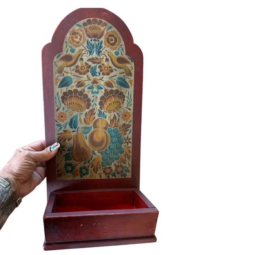 Vintage Tole Shelf Box Planter