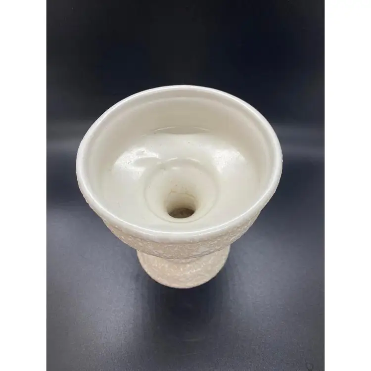 Vintage Ceramic White Spatter Glaze Pedestal Planter by California Originals - USA