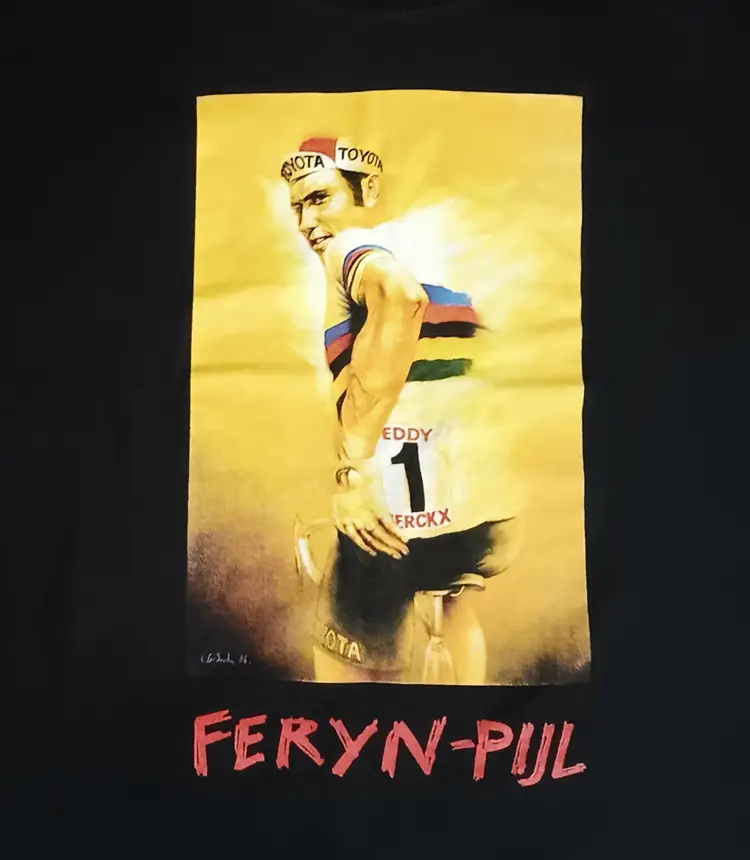 rare Vintage Eddy Merckx Cycling t shirt Feryn Tag Tour de France bicycle race