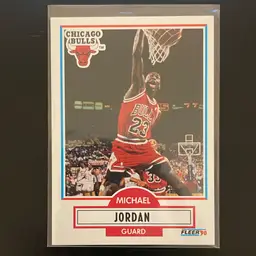 Michael Jordan 1990 Fleer Basketball Card Chicago Bulls